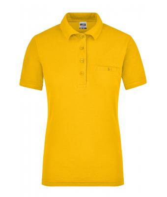 Damen Ladies' Workwear Polo Pocket Gold-yellow 8541