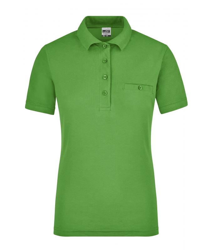 Damen Ladies' Workwear Polo Pocket Lime-green 8541