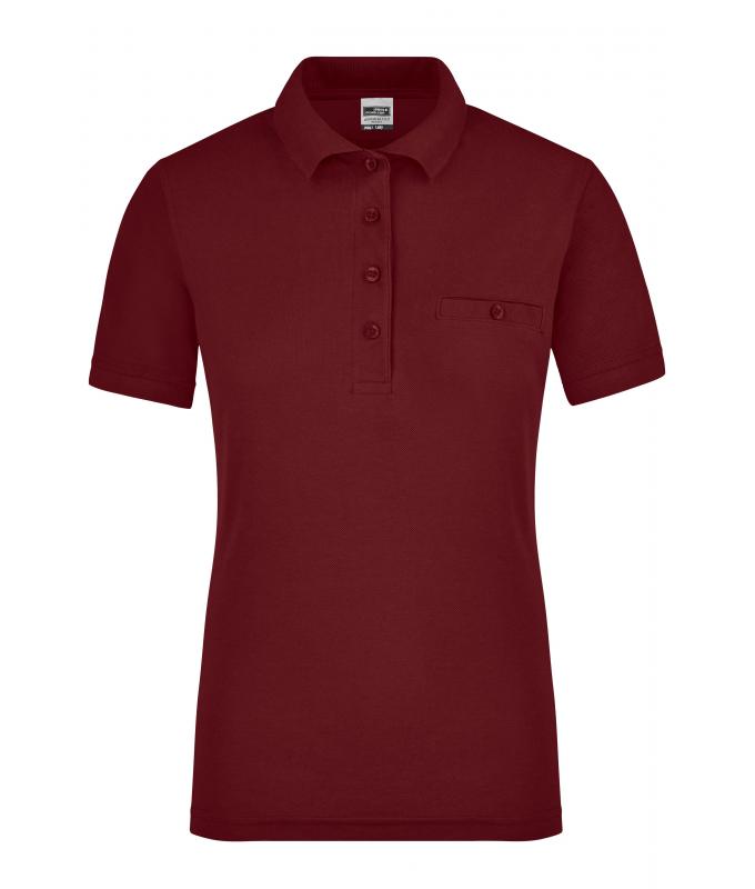 Ladies Ladies' Workwear Polo Pocket Wine 8541
