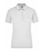 Damen Ladies' Workwear Polo Pocket White 8541