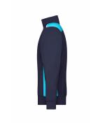 Unisex Workwear Half-Zip Sweat - COLOR - Navy/turquoise 8542