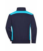 Unisex Workwear Half-Zip Sweat - COLOR - Navy/turquoise 8542