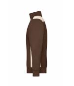 Unisex Workwear Half-Zip Sweat - COLOR - Brown/stone 8542