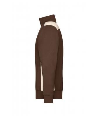 Unisex Workwear Half-Zip Sweat - COLOR - Brown/stone 8542