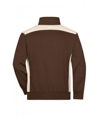 Unisex Workwear Half-Zip Sweat - COLOR - Brown/stone 8542