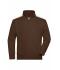 Unisex Workwear Half-Zip Sweat - COLOR - Brown/stone 8542