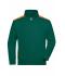 Unisex Workwear Half-Zip Sweat - COLOR - Dark-green/orange 8542