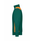 Unisex Workwear Half-Zip Sweat - COLOR - Dark-green/orange 8542