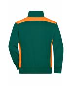 Unisex Workwear Half-Zip Sweat - COLOR - Dark-green/orange 8542