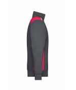 Unisex Workwear Half-Zip Sweat - COLOR - Carbon/red 8542