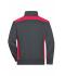 Unisex Workwear Half-Zip Sweat - COLOR - Carbon/red 8542