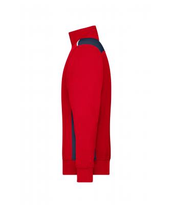 Unisex Workwear Half-Zip Sweat - COLOR - Red/navy 8542