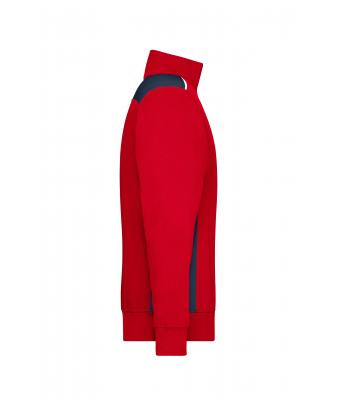 Unisex Workwear Half-Zip Sweat - COLOR - Red/navy 8542
