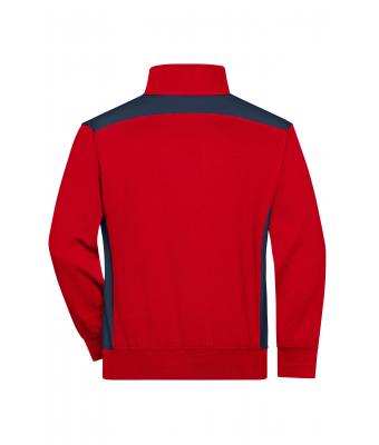 Unisex Workwear Half-Zip Sweat - COLOR - Red/navy 8542