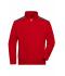 Unisex Workwear Half-Zip Sweat - COLOR - Red/navy 8542