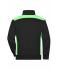 Unisex Workwear Half-Zip Sweat - COLOR - Black/lime-green 8542