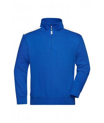 Unisex Workwear Half-Zip Sweat - COLOR - Royal/white 8542