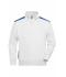 Unisex Workwear Half-Zip Sweat - COLOR - White/royal 8542