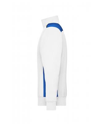 Unisex Workwear Half-Zip Sweat - COLOR - White/royal 8542