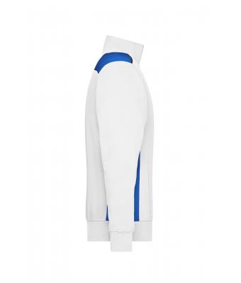 Unisex Workwear Half-Zip Sweat - COLOR - White/royal 8542