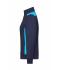 Damen Ladies' Workwear Sweat Jacket - COLOR - Navy/turquoise 8543