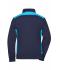 Damen Ladies' Workwear Sweat Jacket - COLOR - Navy/turquoise 8543