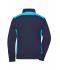 Ladies Ladies' Workwear Sweat Jacket - COLOR - Navy/turquoise 8543