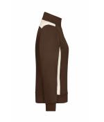 Damen Ladies' Workwear Sweat Jacket - COLOR - Brown/stone 8543