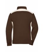 Damen Ladies' Workwear Sweat Jacket - COLOR - Brown/stone 8543