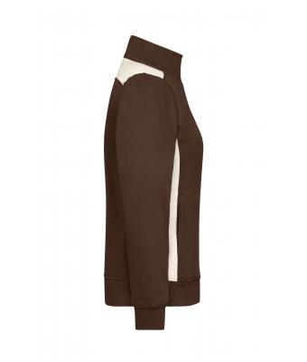 Ladies Ladies' Workwear Sweat Jacket - COLOR - Brown/stone 8543