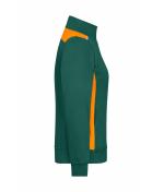Ladies Ladies' Workwear Sweat Jacket - COLOR - Dark-green/orange 8543