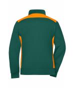Ladies Ladies' Workwear Sweat Jacket - COLOR - Dark-green/orange 8543
