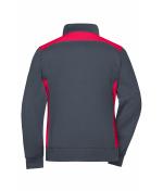 Ladies Ladies' Workwear Sweat Jacket - COLOR - Carbon/red 8543