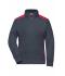 Ladies Ladies' Workwear Sweat Jacket - COLOR - Carbon/red 8543