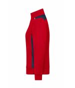 Ladies Ladies' Workwear Sweat Jacket - COLOR - Red/navy 8543