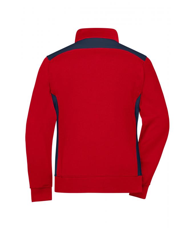 Ladies Ladies' Workwear Sweat Jacket - COLOR - Red/navy 8543