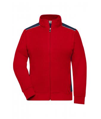 Ladies Ladies' Workwear Sweat Jacket - COLOR - Red/navy 8543