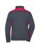 Damen Ladies' Workwear Sweat Jacket - COLOR - Carbon/red 8543