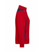 Damen Ladies' Workwear Sweat Jacket - COLOR - Red/navy 8543
