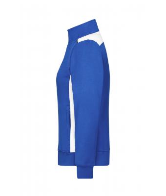 Damen Ladies' Workwear Sweat Jacket - COLOR - Royal/white 8543