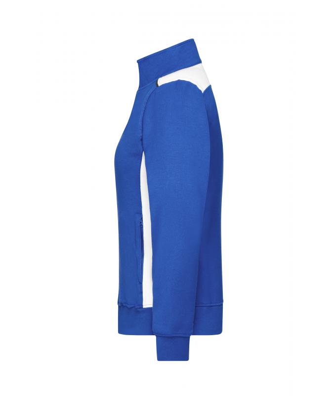 Ladies Ladies' Workwear Sweat Jacket - COLOR - Royal/white 8543