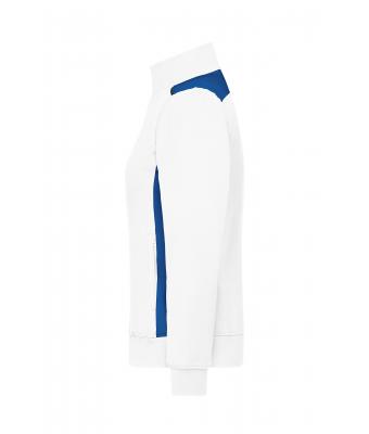 Ladies Ladies' Workwear Sweat Jacket - COLOR - White/royal 8543