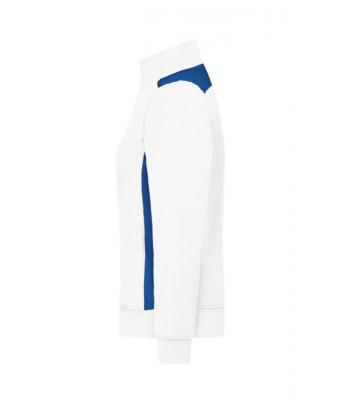 Ladies Ladies' Workwear Sweat Jacket - COLOR - White/royal 8543