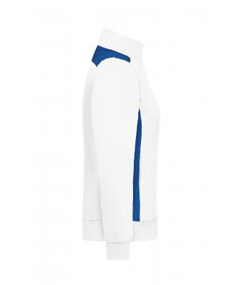 Ladies Ladies' Workwear Sweat Jacket - COLOR - White/royal 8543