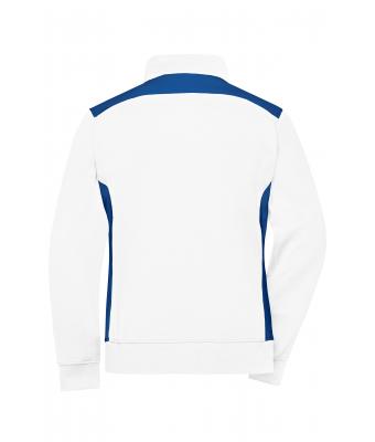 Ladies Ladies' Workwear Sweat Jacket - COLOR - White/royal 8543