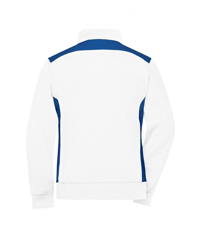 Ladies Ladies' Workwear Sweat Jacket - COLOR - White/royal 8543