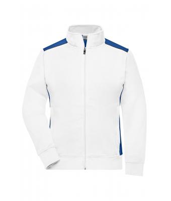 Ladies Ladies' Workwear Sweat Jacket - COLOR - White/royal 8543