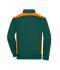 Herren Men's Workwear Sweat Jacket - COLOR - Dark-green/orange 8544