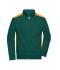 Herren Men's Workwear Sweat Jacket - COLOR - Dark-green/orange 8544