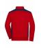 Herren Men's Workwear Sweat Jacket - COLOR - Red/navy 8544